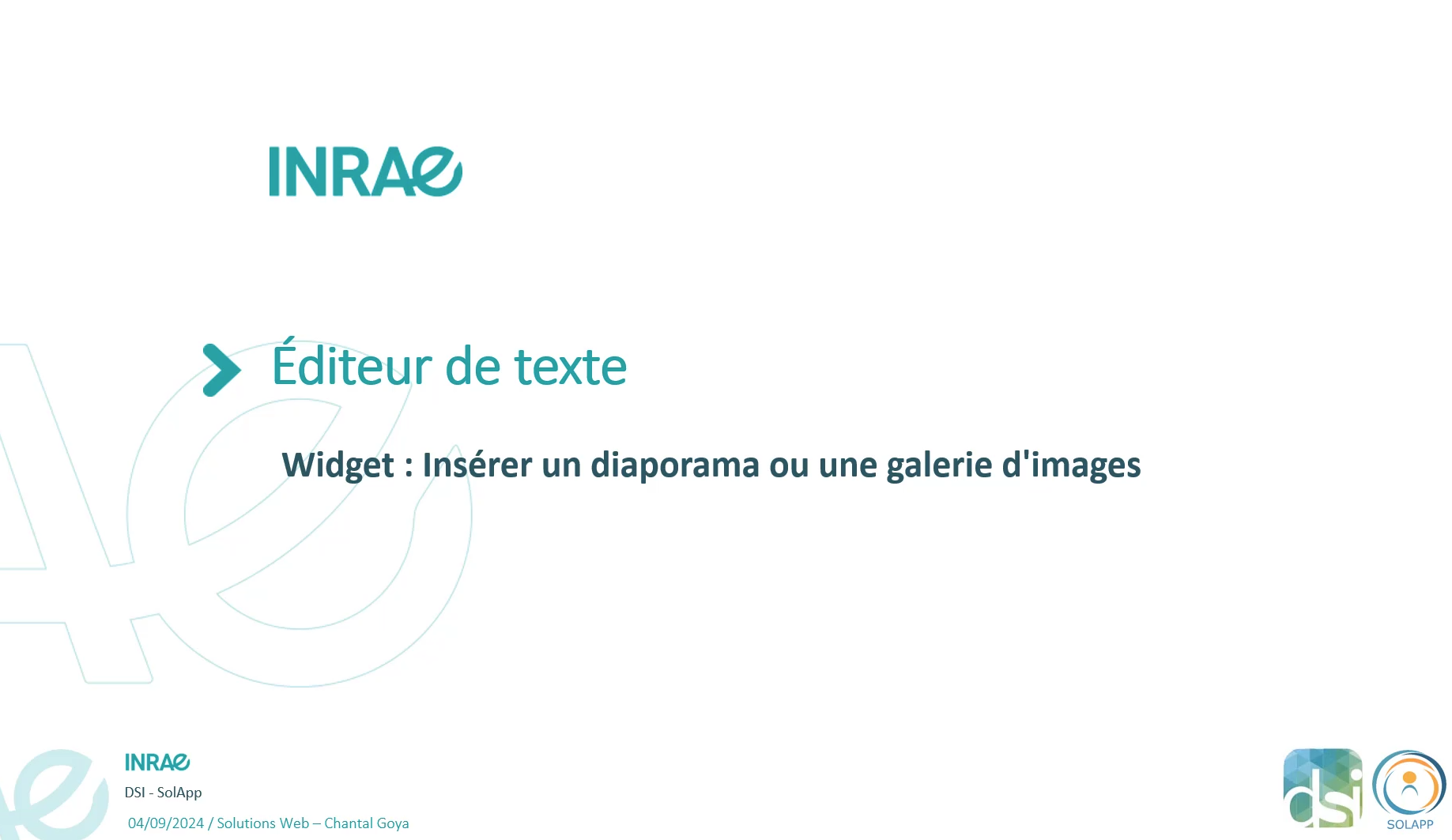 Lien vers tutoriel Insérer ou une galerie d'images