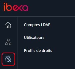 gestion des utilisateurs : menu du back-office