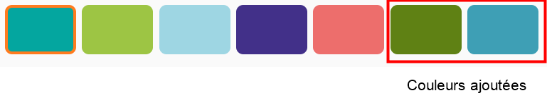 Couleurs disponibles pour les sites