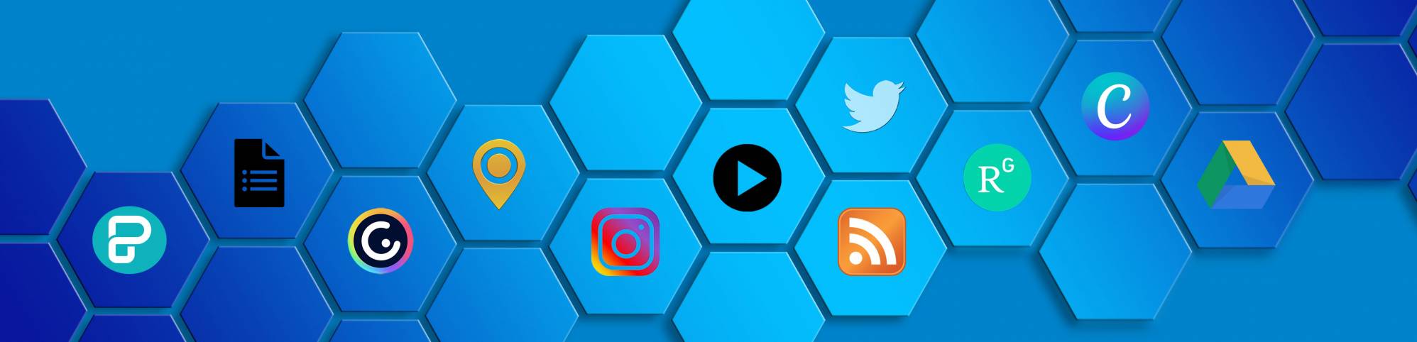 bandeau avec icones widgets