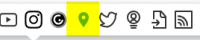 Icône géolocalisation du widget carte