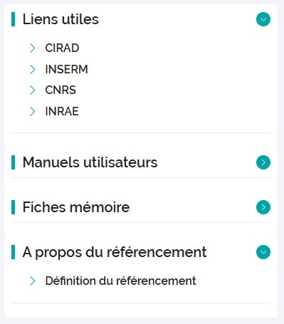 Rubriques verticales - restitution en Front Office