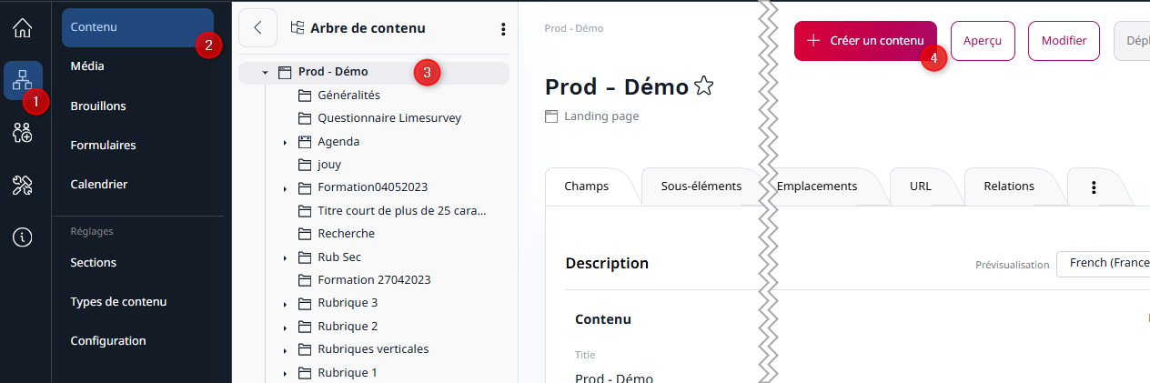 Créer une rubrique de tête Créer une rubrique de tête